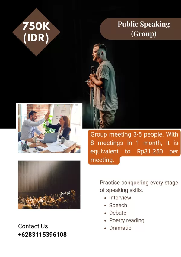 Public Speaking Mentoring for Group