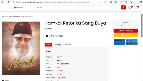 Biography of Buya Hamka and His Thoughts